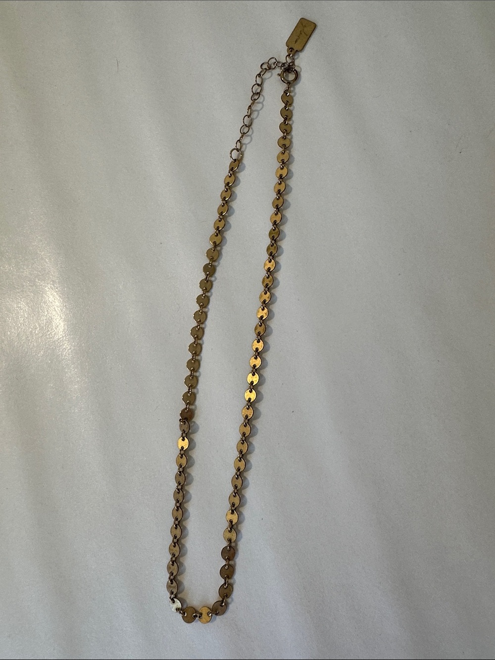 Gold plated sequin-Link Necklace